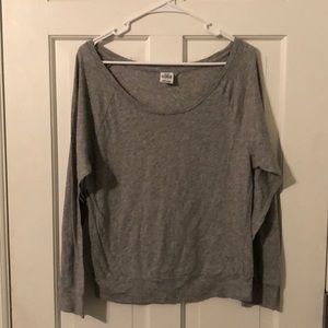 Grey PINK Long Sleeve Tee